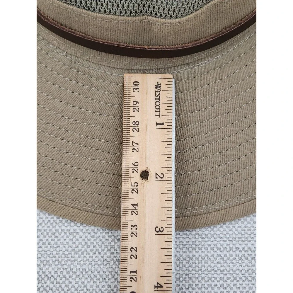 Dorfman Pacific Safari Mesh Cotton Outdoor Fishing Hat Green Taupe Men Small